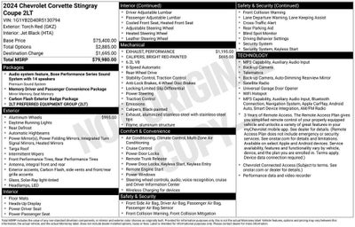 2024 Chevrolet Corvette Stingray 2LT