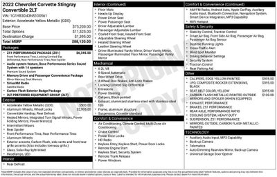 2022 Chevrolet Corvette Stingray 2LT