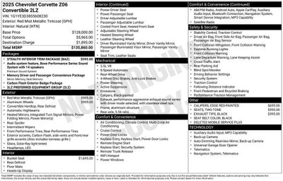 2025 Chevrolet Corvette Z06 2LZ