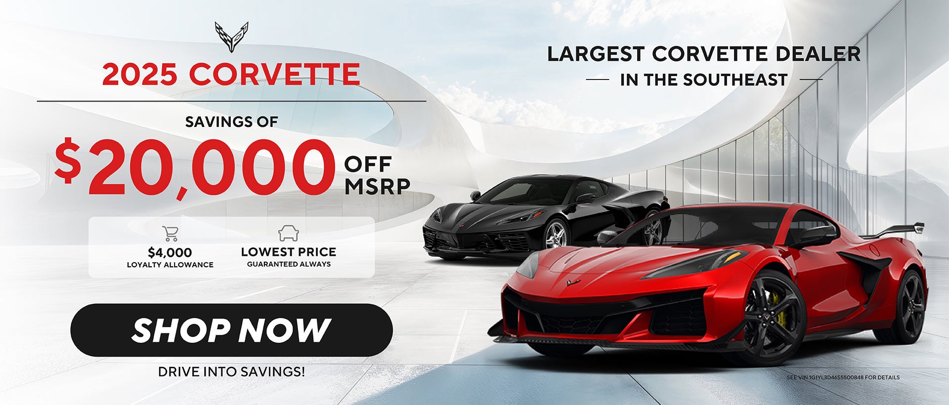 2025 Corvette Savings of $22,000 Off MSRP
